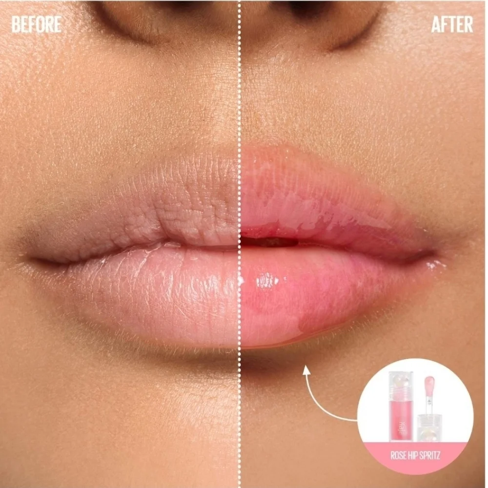 NEW! Kaja Juicy Glass Lip Gloss, Rose Hip Spritz- Rose Pink, .13oz, BUNDLE OF 3!